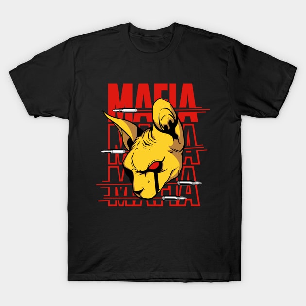 Mafia Cat T-Shirt by Artthree Studio